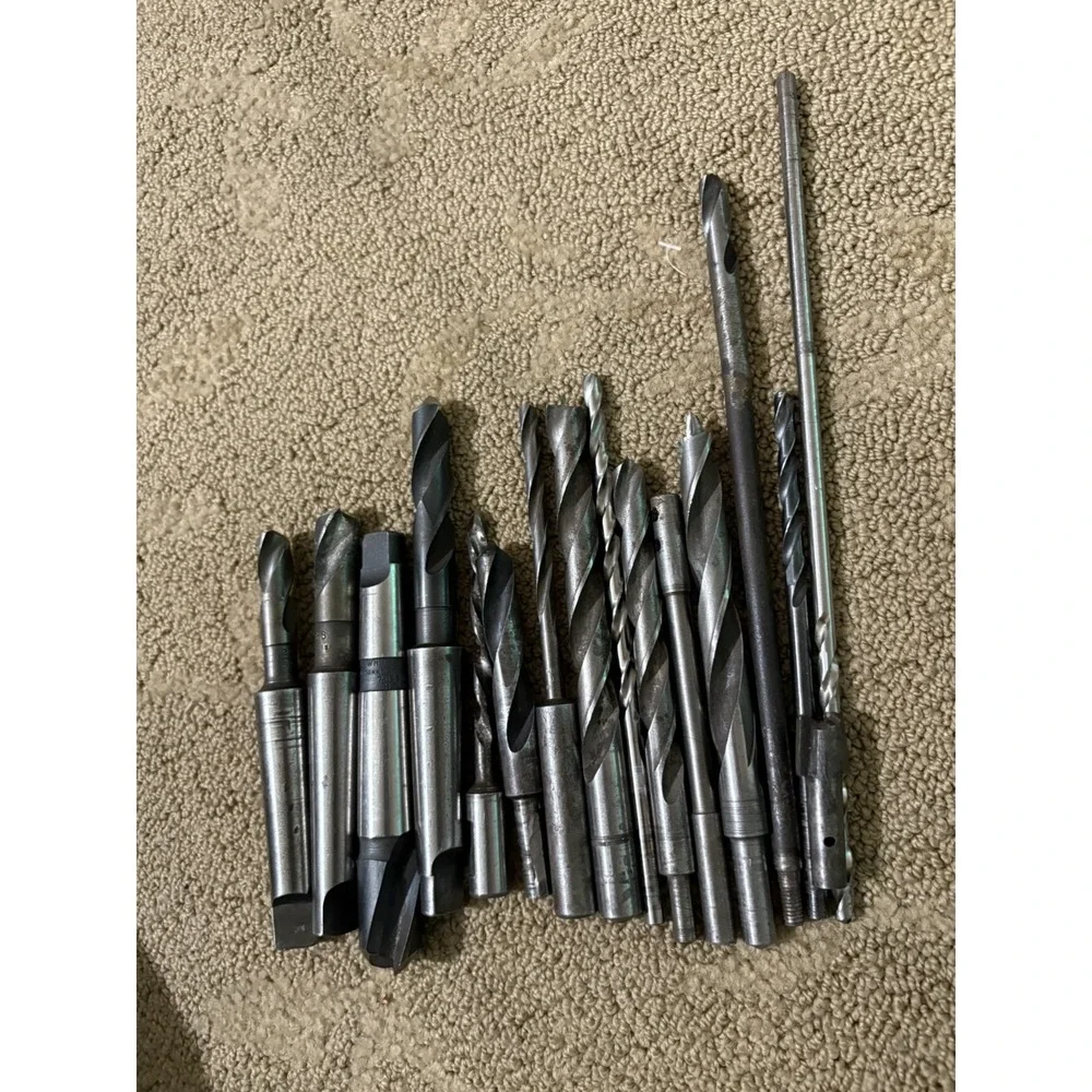 Lot Of 15 Drill Point Bits Morse Tapper Drill Bits 9/16 1/4 And More See Picture